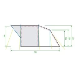Tenda Da Campeggio Altus Genova Blu -Negozio Di Campeggio All'Aperto alt 41005ge 019 003