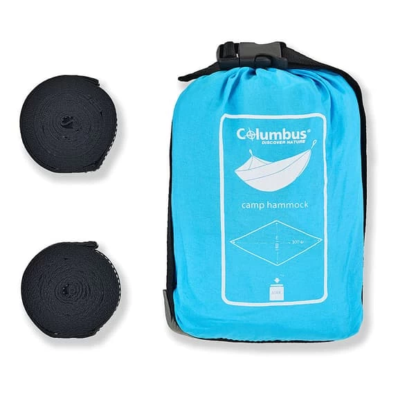 Amaca Columbus Outdoor Camp Hammock Blu Grigio 4 Amaca Columbus Outdoor Camp Hammock Blu Grigio - immagine 2