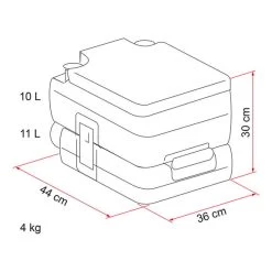 WC Portatile Fiamma Bi-pot 30 10l + 11l Bianco -Negozio Di Campeggio All'Aperto fia 01356 01 003
