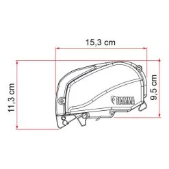 Tendalino Fiamma F80s 3.4 M Nero Grigio -Negozio Di Campeggio All'Aperto fia 07831c01r 005