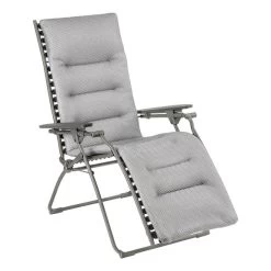 Poltrona Pieghevole Lafuma Mobilier Evolution Be Comfort Grigio Chiaro