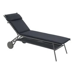 Sdraio Pieghevole Lafuma Mobilier Miami II Haut BeComfort Nero