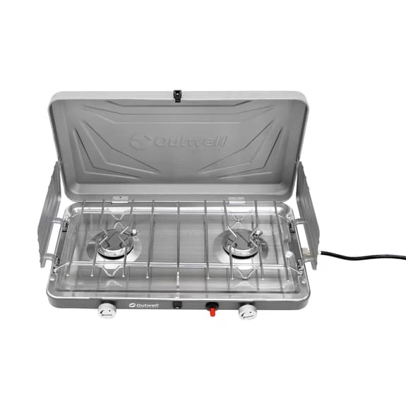 Cucina Portatile Outwell Annatto 2 Fornelli EN417 Grigio 4 Cucina Portatile Outwell Annatto 2 Fornelli EN417 Grigio - immagine 2