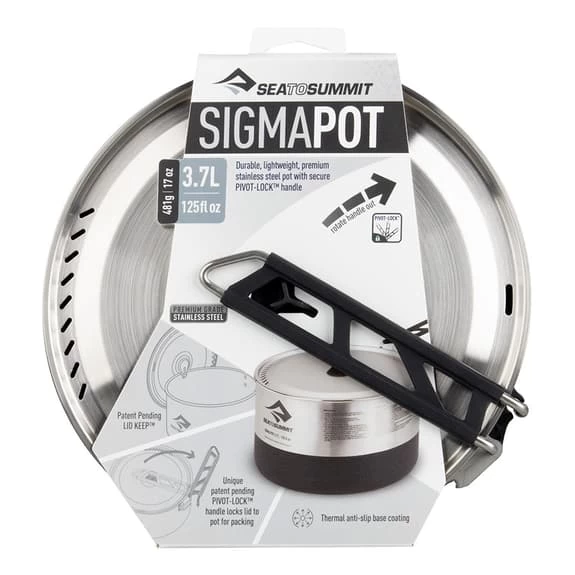 Pentola Sea To Summit Sigma Pot 3.7L Grigio Chiaro 7 Pentola Sea To Summit Sigma Pot 3.7L Grigio Chiaro - immagine 5
